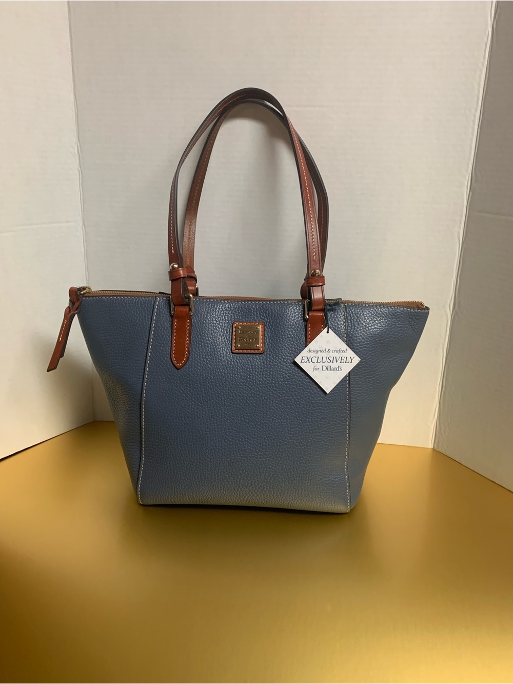 Dooney & Bourke MAXINE Blue Pebble Grain Leather Tote NWT!
